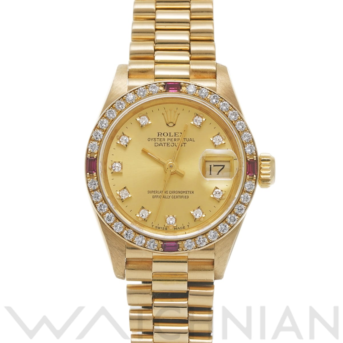 ロレックス デイトジャスト 69068 シャンパン レディース 時計 【中古】【wristwatch】