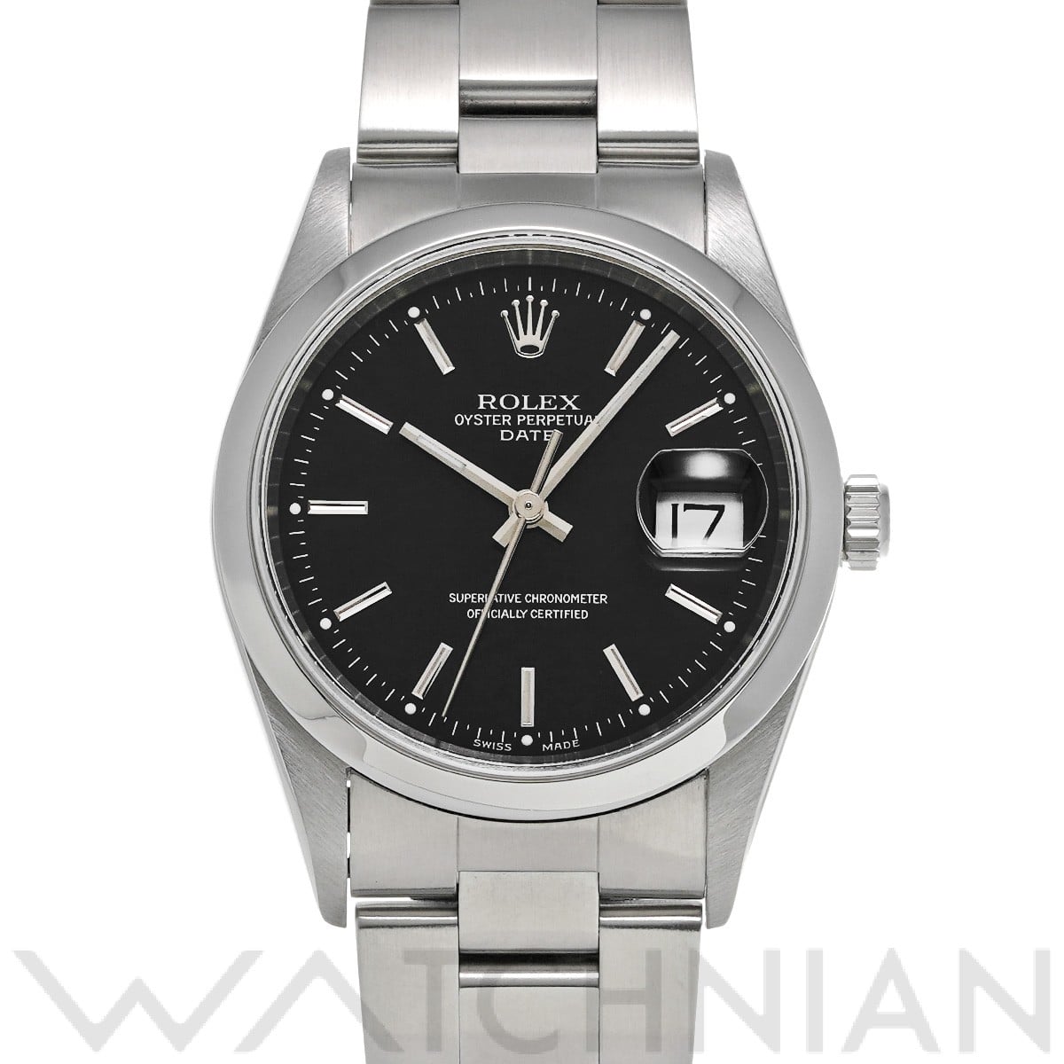 ロレックス オイスターパーペチュアル デイト 15200 ブラック メンズ 時計 【中古】【wristwatch】