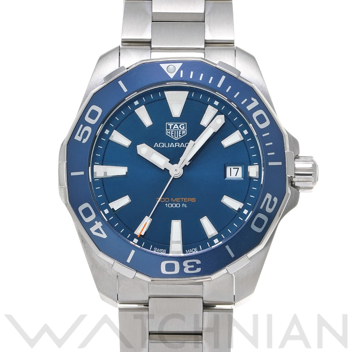 タグ ホイヤー アクアレーサー クォーツ WAY111C.BA0928 ブルー メンズ 時計 【中古】【wristwatch】
