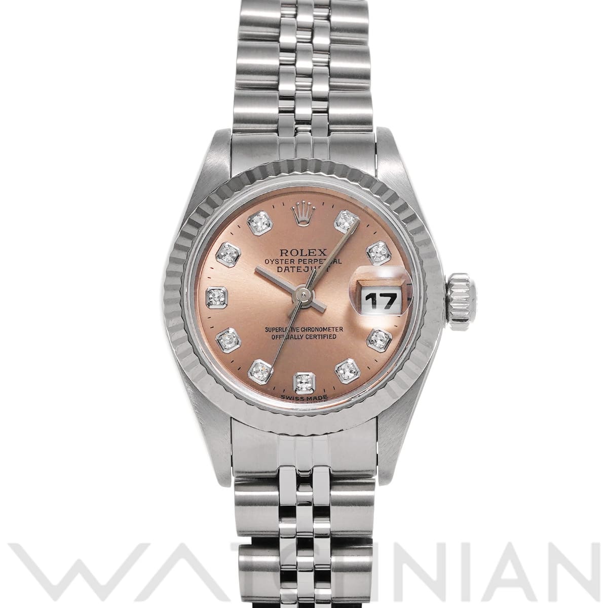 ロレックス デイトジャスト 69174G ピンク/ダイヤモンド レディース 時計 【中古】【wristwatch】