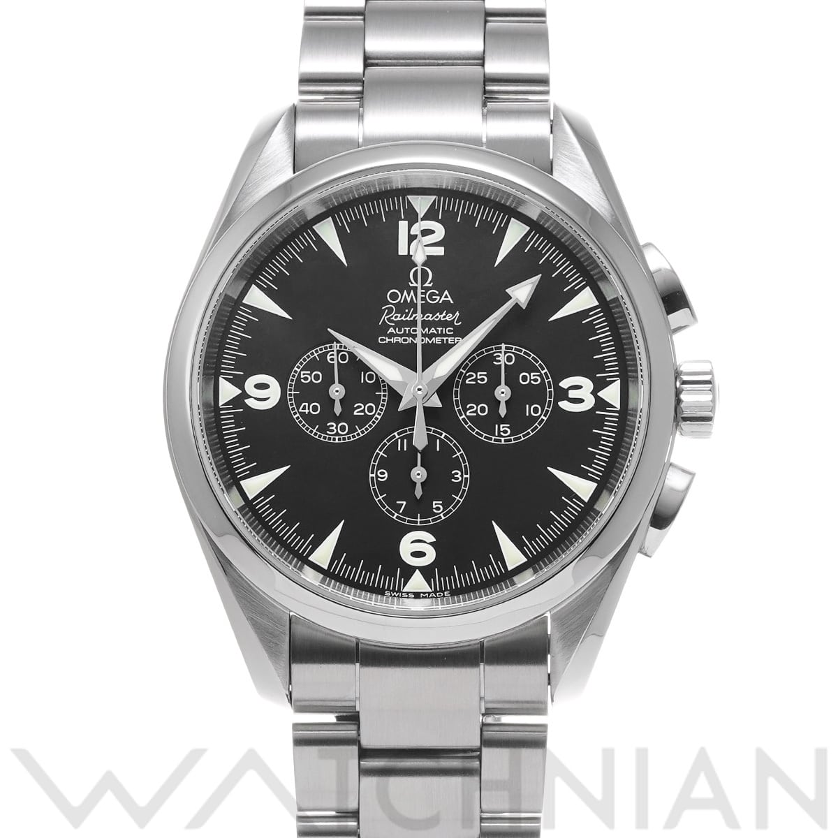 オメガ シーマスター アクアテラ レイルマスター コーアクシャル クロノグラフ 2512.52 ブラック メンズ 時計 【中古】【wristwatch】