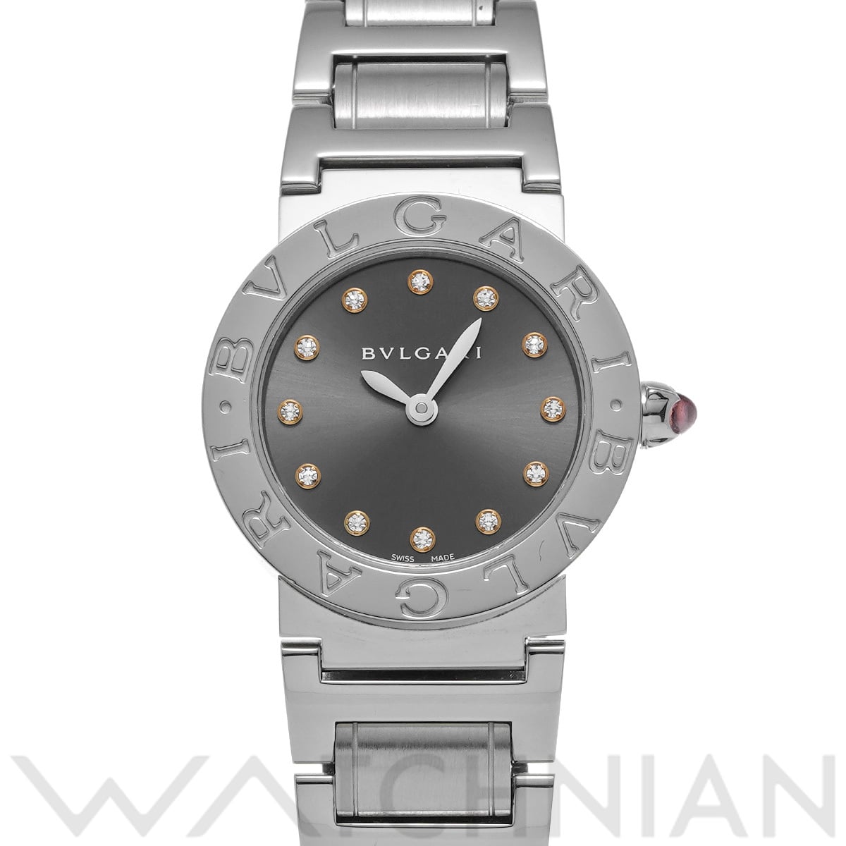 ブルガリ ブルガリブルガリ BBL26C6SS/12 グレー/ダイヤモンド レディース 時計 【中古】【wristwatch】
