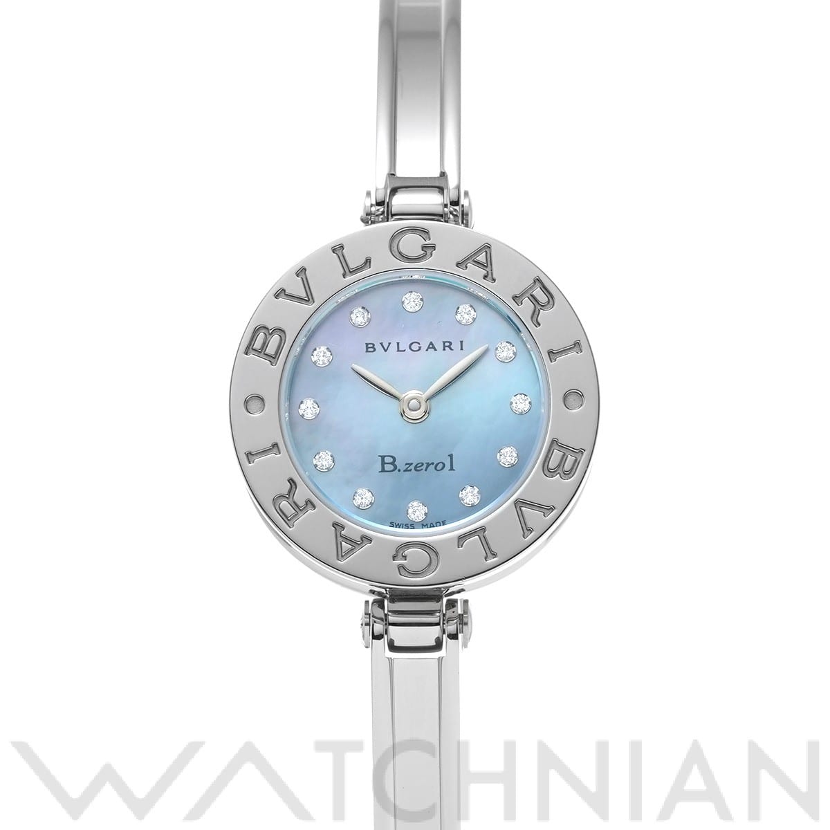 ブルガリ ビーゼロワン BZ22S ブルーシェル/ダイヤモンド レディース 時計 【中古】【wristwatch】