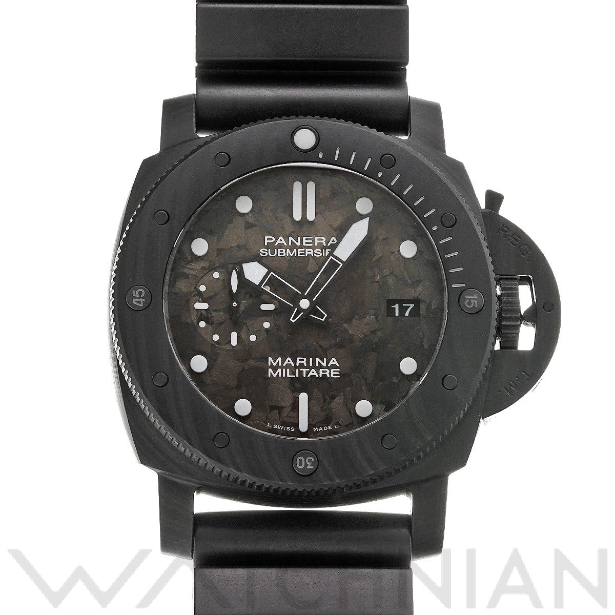 パネライ サブマーシブル マリーナ ミリターレ カーボテック PAM00979 ブラック メンズ 時計 【中古】【wristwatch】