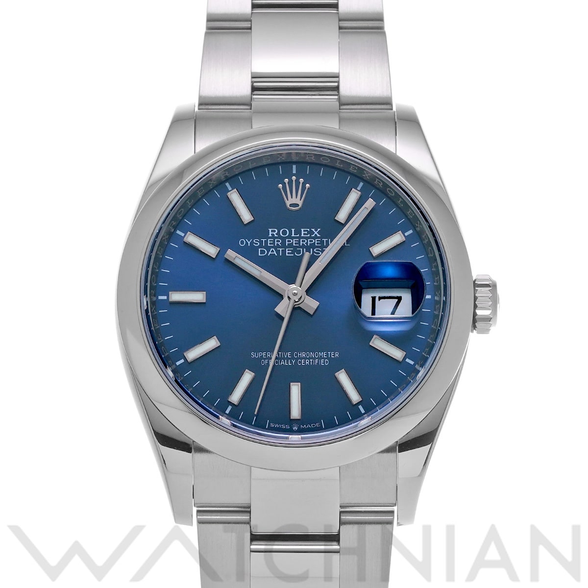 ロレックス デイトジャスト 36 126200 ブライトブルー メンズ 時計 【中古】【wristwatch】