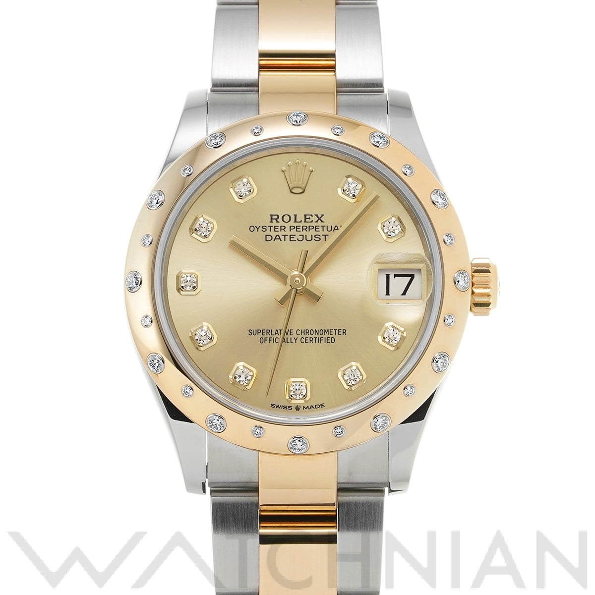 ロレックス デイトジャスト 31 278343RBR シャンパン/ダイヤモンド ユニセックス 時計 【中古】【wristwatch】