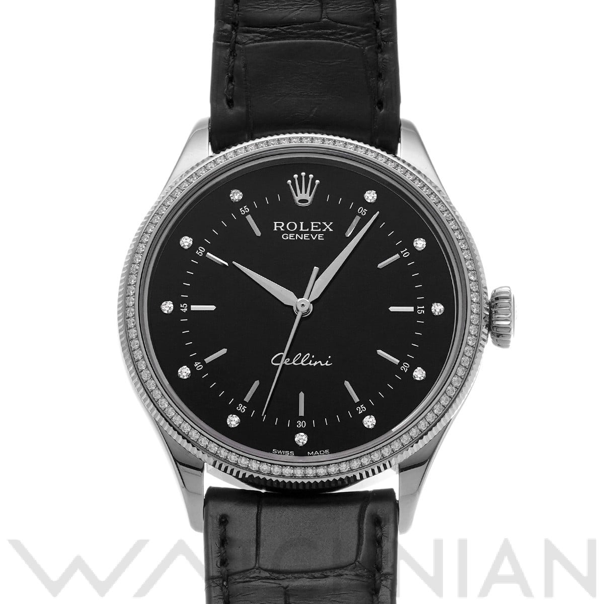 ロレックス チェリーニ タイム 50609RBR ブラック/ダイヤモンド メンズ 時計 【中古】【wristwatch】