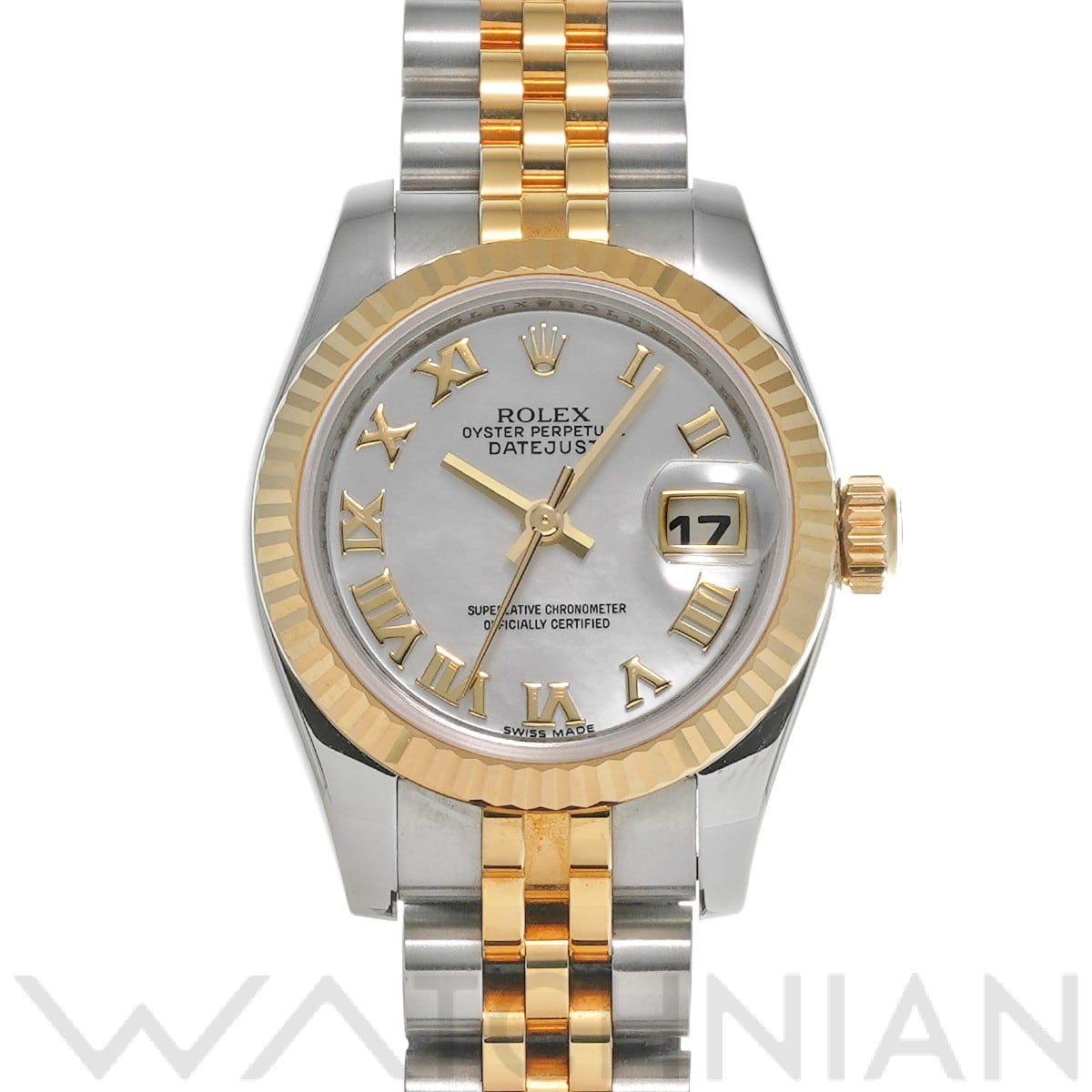 ロレックス レディ デイトジャスト 26 179173NR ホワイトシェル レディース 時計 【中古】【wristwatch】