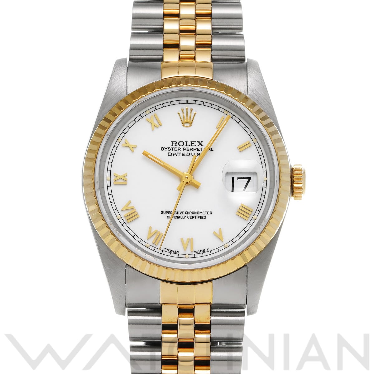 ロレックス デイトジャスト 16233 ホワイト メンズ 時計 【中古】【wristwatch】