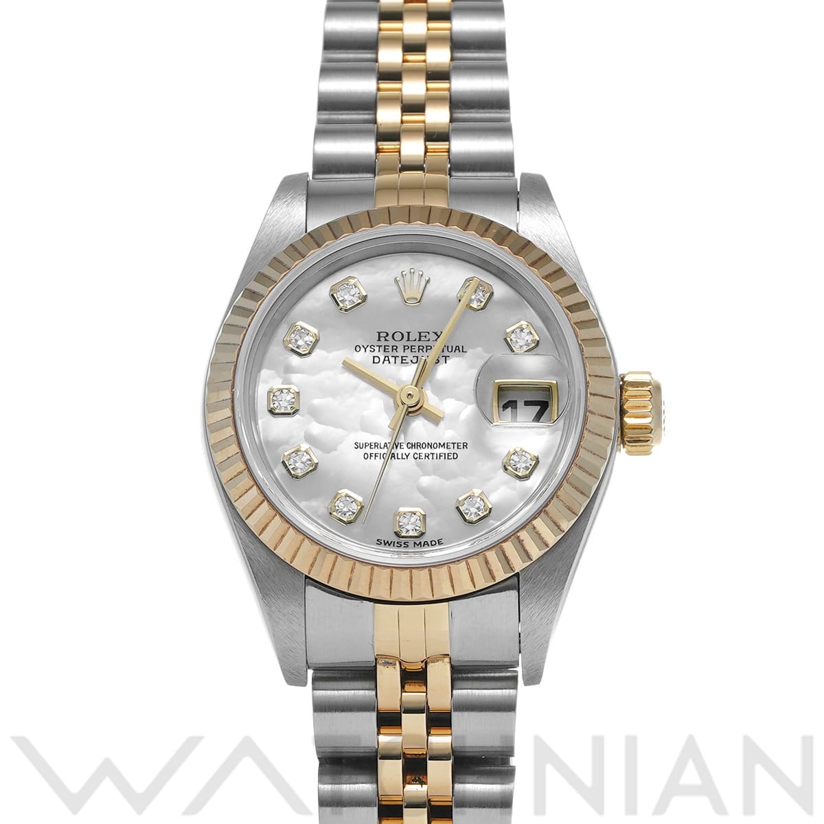 ロレックス デイトジャスト 79173NG ホワイトシェル/ダイヤモンド レディース 時計 【中古】【wristwatch】