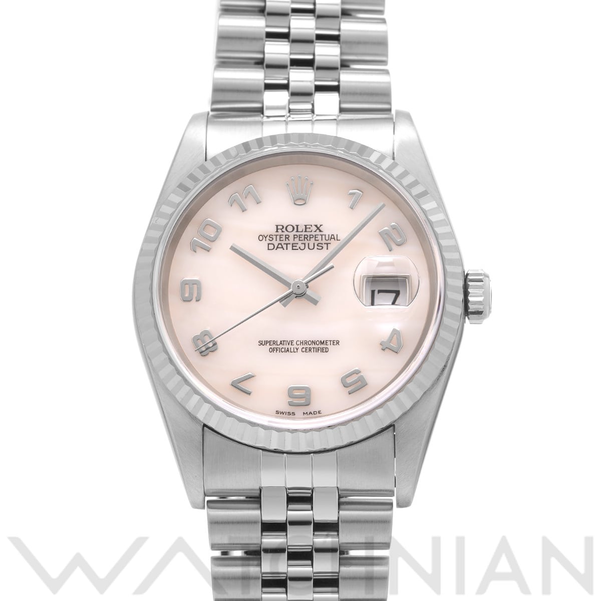 ロレックス デイトジャスト 16234 ピンクシェル メンズ 時計 【中古】【wristwatch】