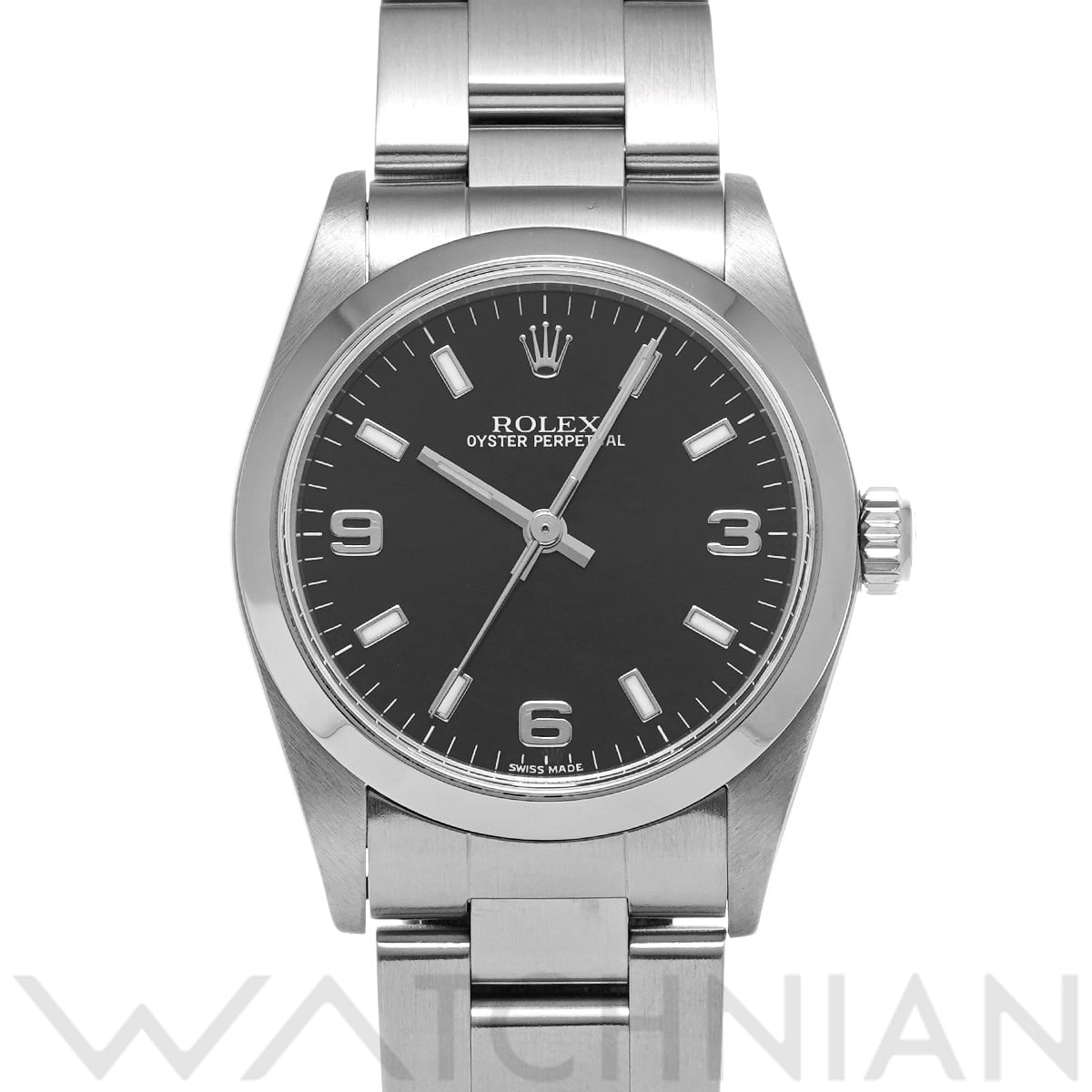 ロレックス オイスターパーペチュアル 77080 ブラック ユニセックス 時計 【中古】【wristwatch】