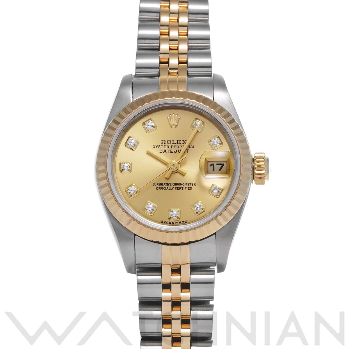 ロレックス デイトジャスト 79173G シャンパン/ダイヤモンド レディース 時計 【中古】【wristwatch】