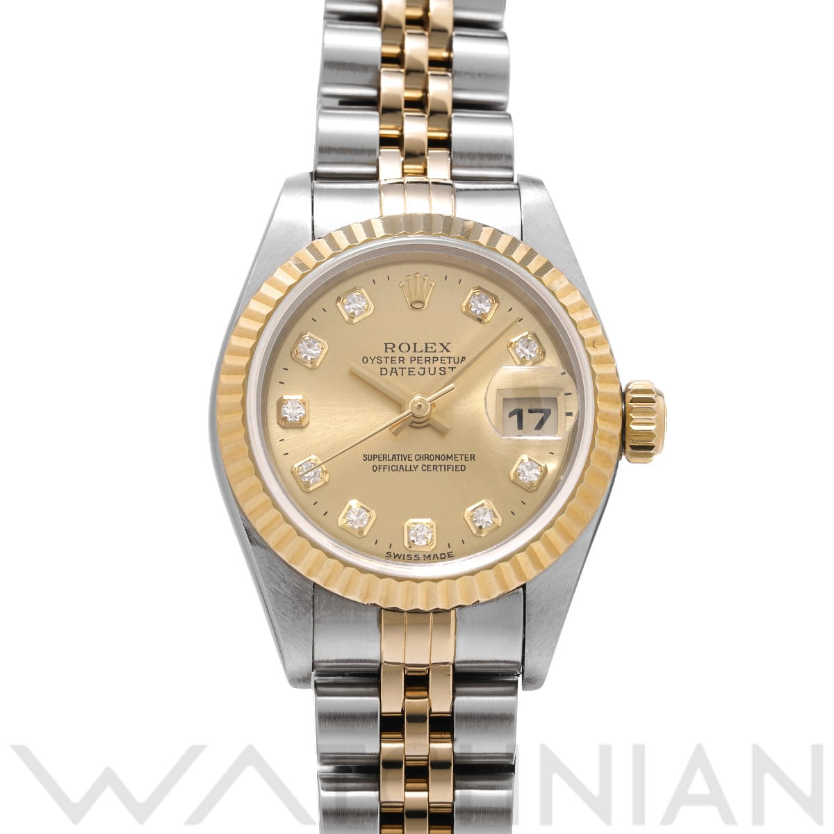 ロレックス デイトジャスト 79173G シャンパン/ダイヤモンド レディース 時計 【中古】【wristwatch】