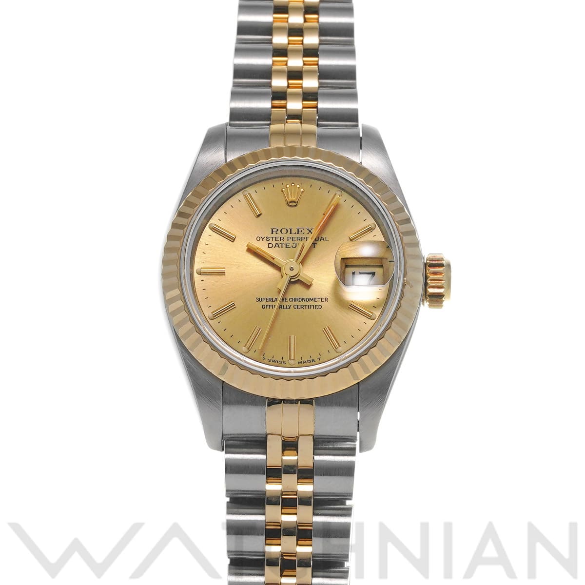 ロレックス デイトジャスト 69173 シャンパン レディース 時計 【中古】【wristwatch】