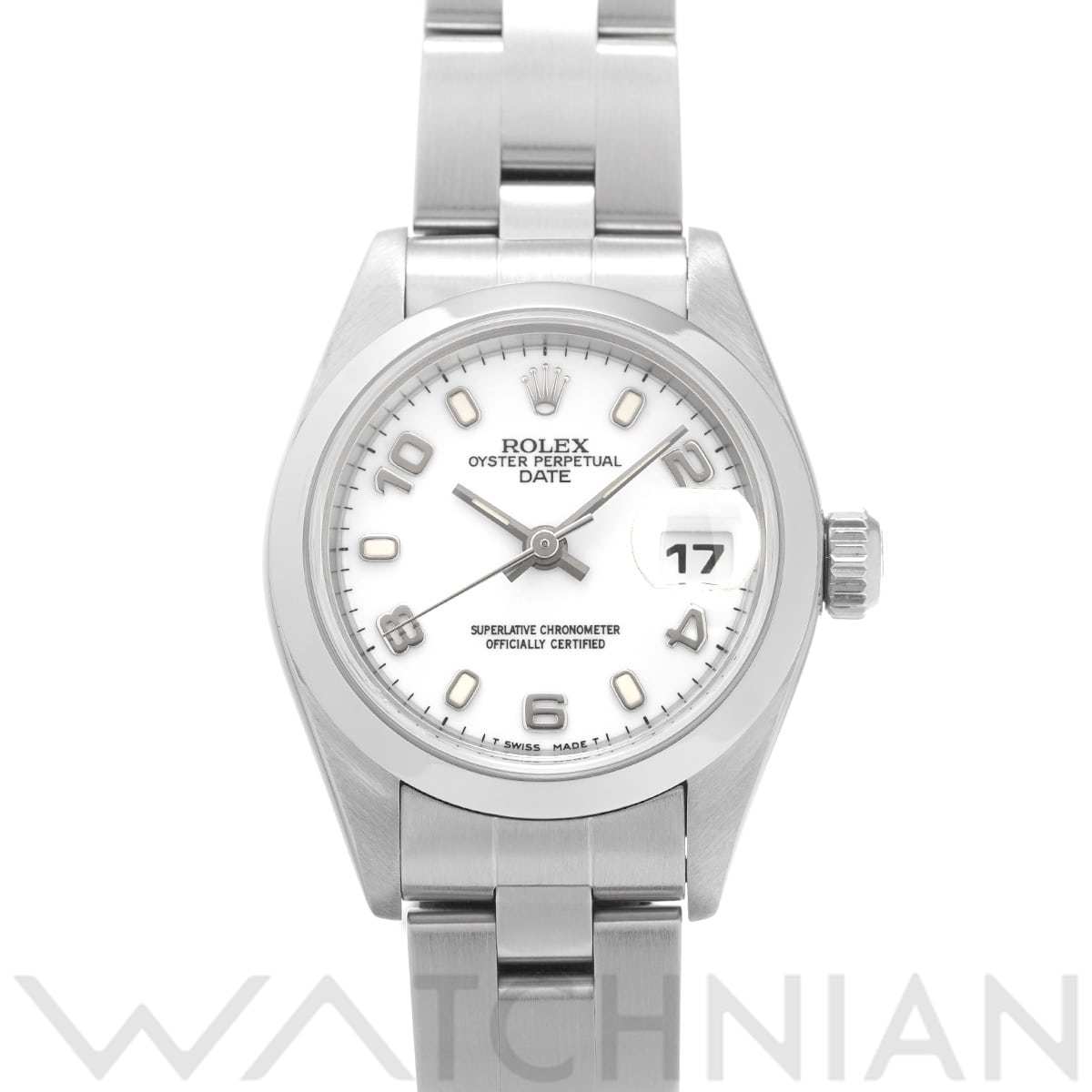 ロレックス オイスターパーペチュアル デイト 69160 ホワイト レディース 時計 【中古】【wristwatch】