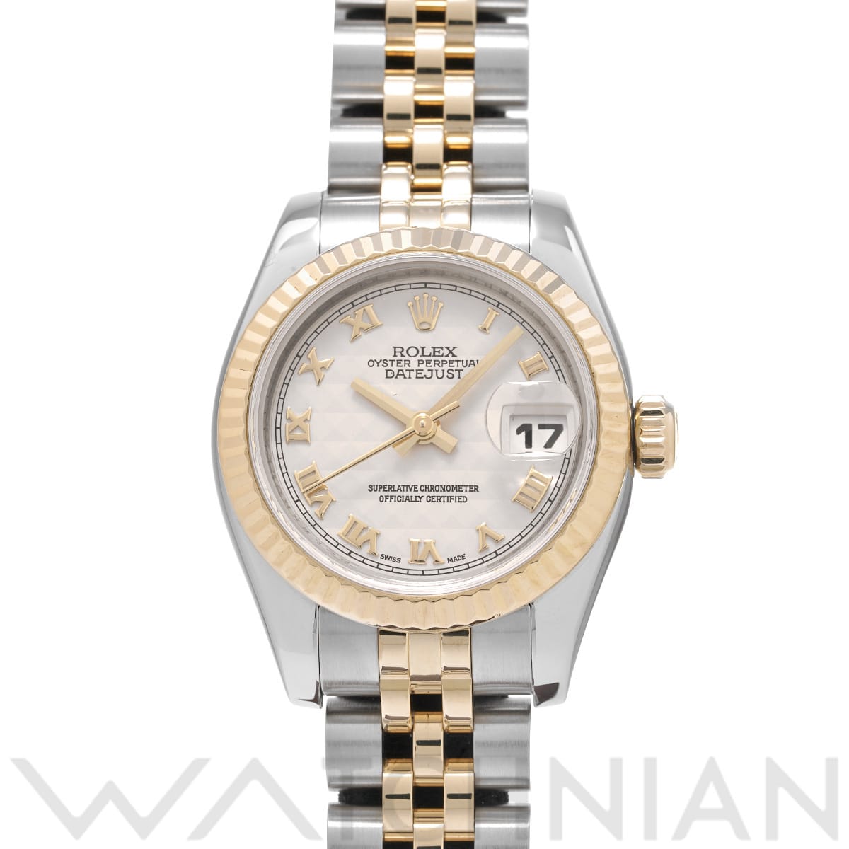 ロレックス デイトジャスト 179173 アイボリーピラミッド レディース 時計 【中古】【wristwatch】