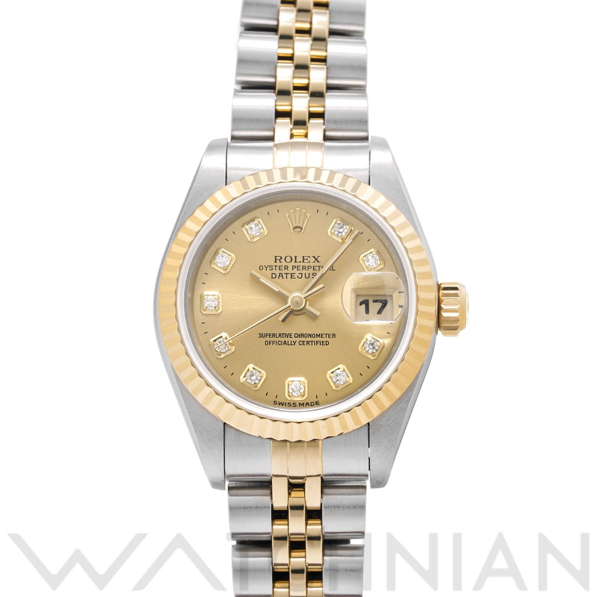 ロレックス デイトジャスト 69173G シャンパン/ダイヤモンド レディース 時計 【中古】【wristwatch】