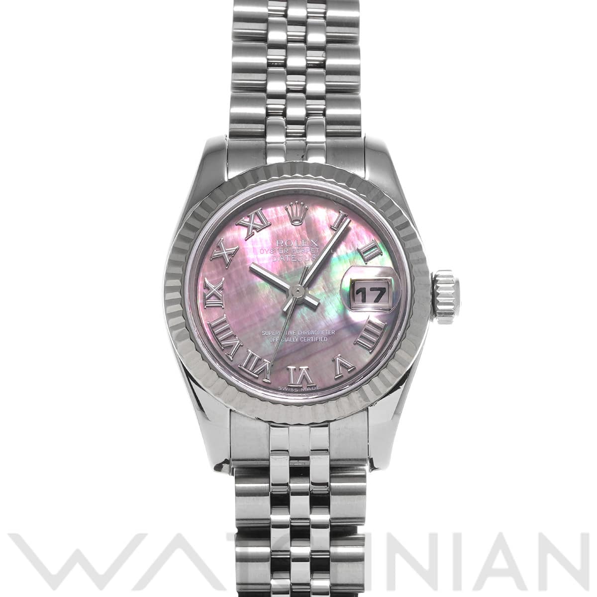 ロレックス レディ デイトジャスト 26 179174NR ブラックシェル レディース 時計 【中古】【wristwatch】