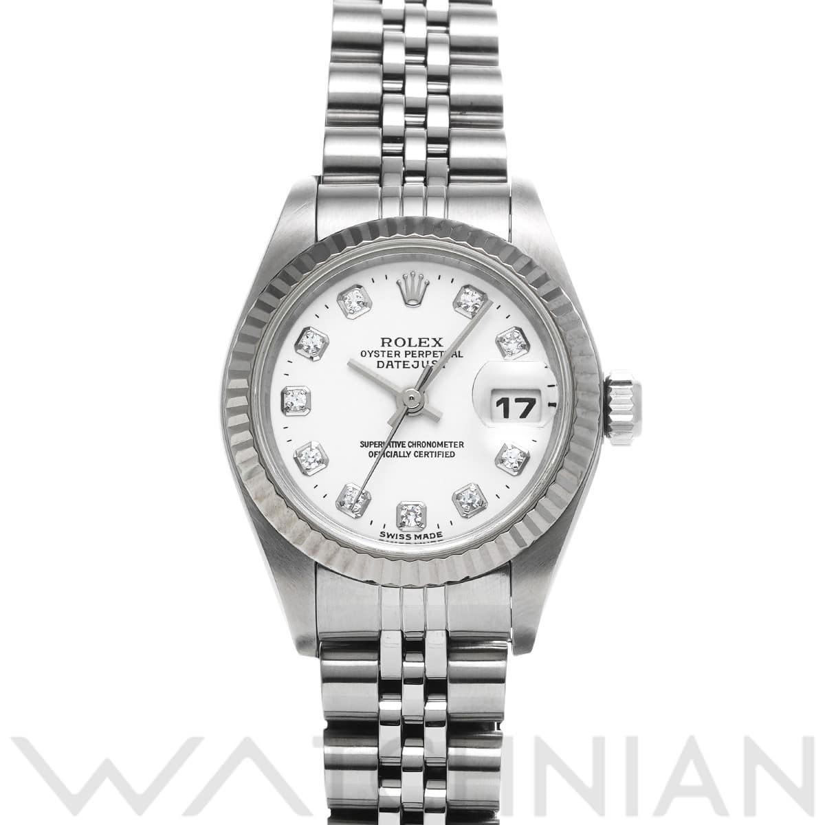 ロレックス デイトジャスト 79174G ホワイト/ダイヤモンド レディース 時計 【中古】【wristwatch】