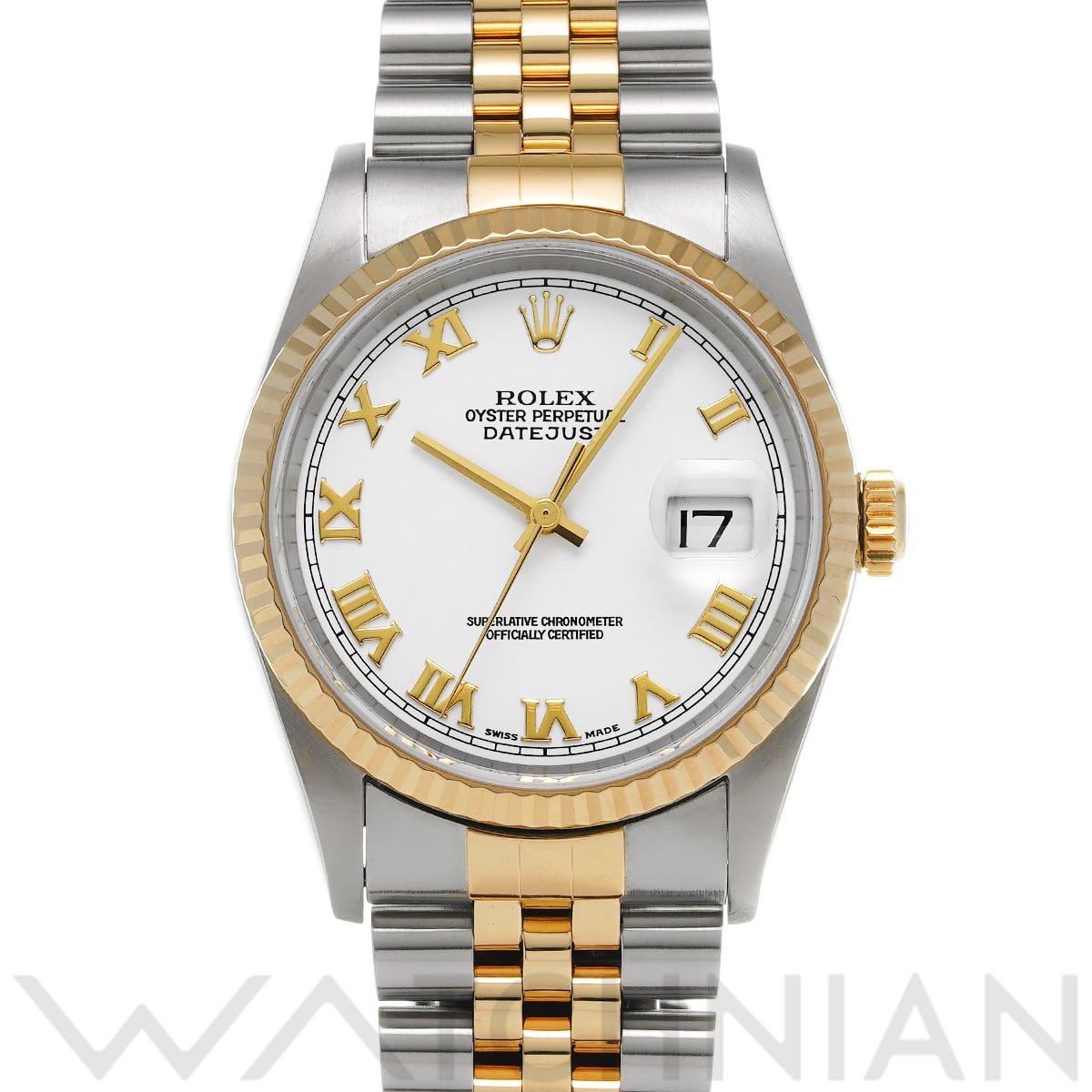 ロレックス デイトジャスト 16233 ホワイト メンズ 時計 【中古】【wristwatch】