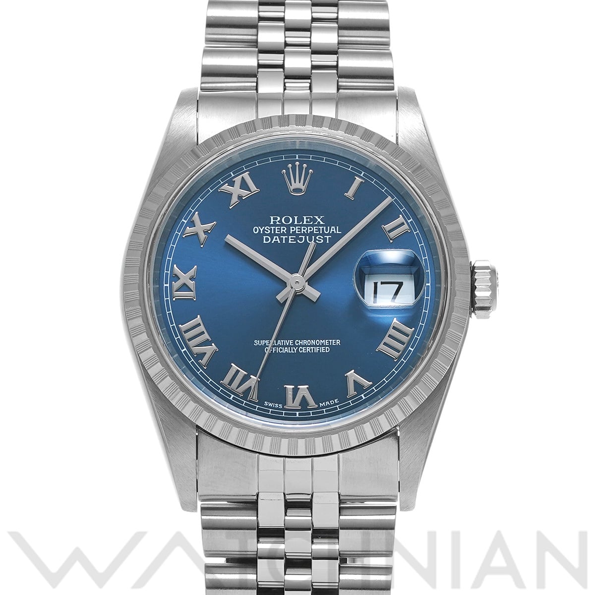 ロレックス デイトジャスト 16220 ブルー メンズ 時計 【中古】【wristwatch】