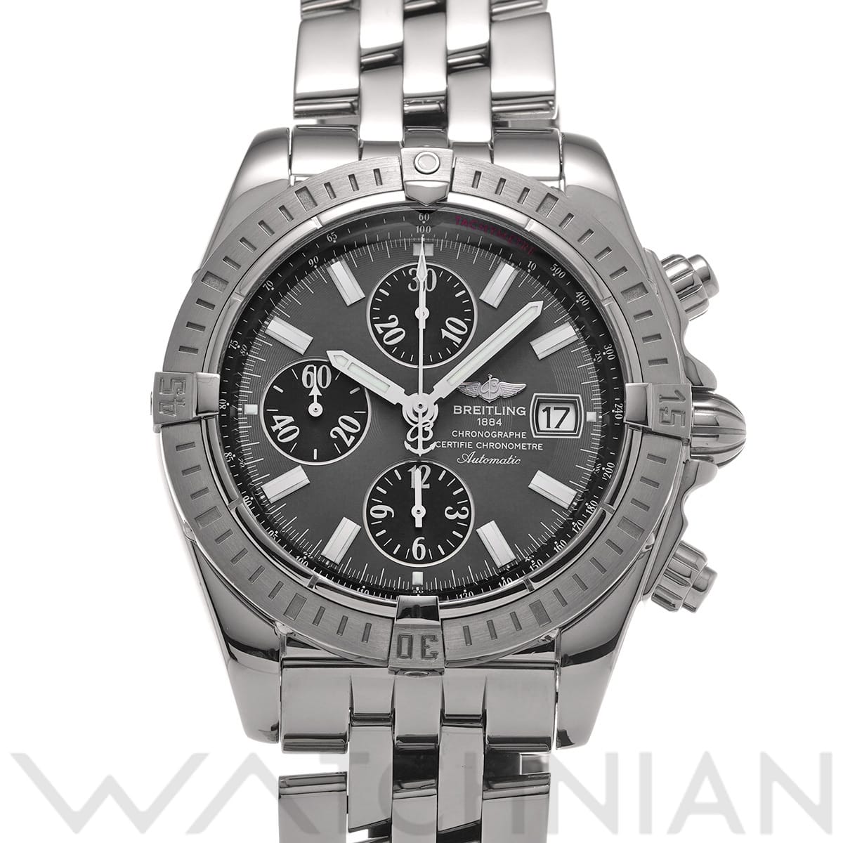 ブライトリング クロノマット エボリューション A156F17PA グレー/ブラック メンズ 時計 【中古】【wristwatch】