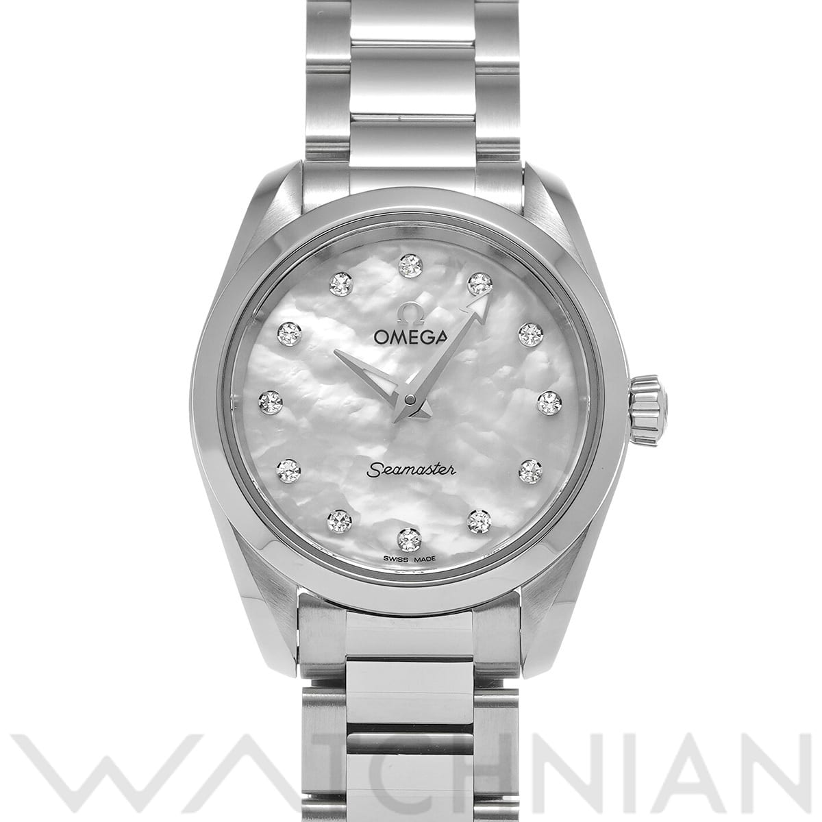 オメガ シーマスター アクアテラ 220.10.28.60.55.001 ホワイトシェル/ダイヤモンド レディース 時計 【中古】【wristwatch】