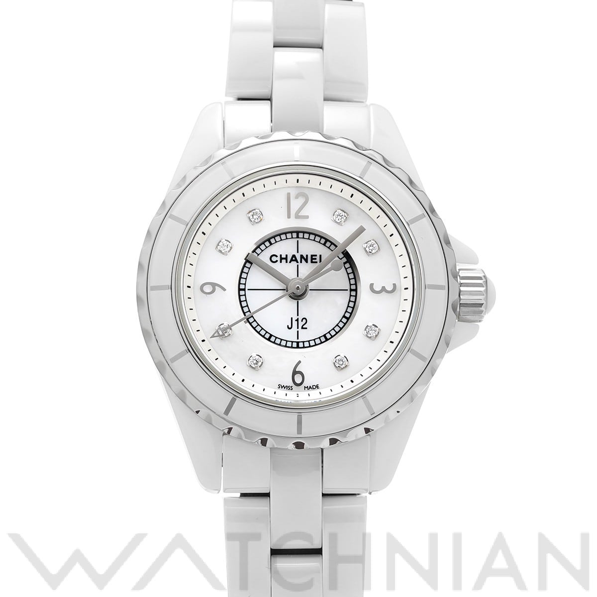 シャネル J12 29MM H2570 ホワイトシェル/ダイヤモンド レディース 時計 【中古】【wristwatch】