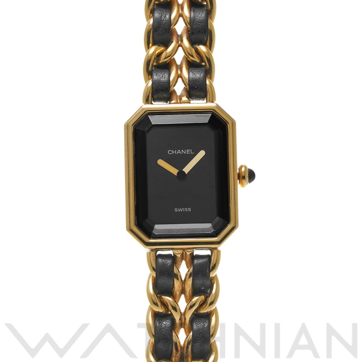 シャネル プルミエール M H0001 ブラック レディース 時計 【中古】【wristwatch】
