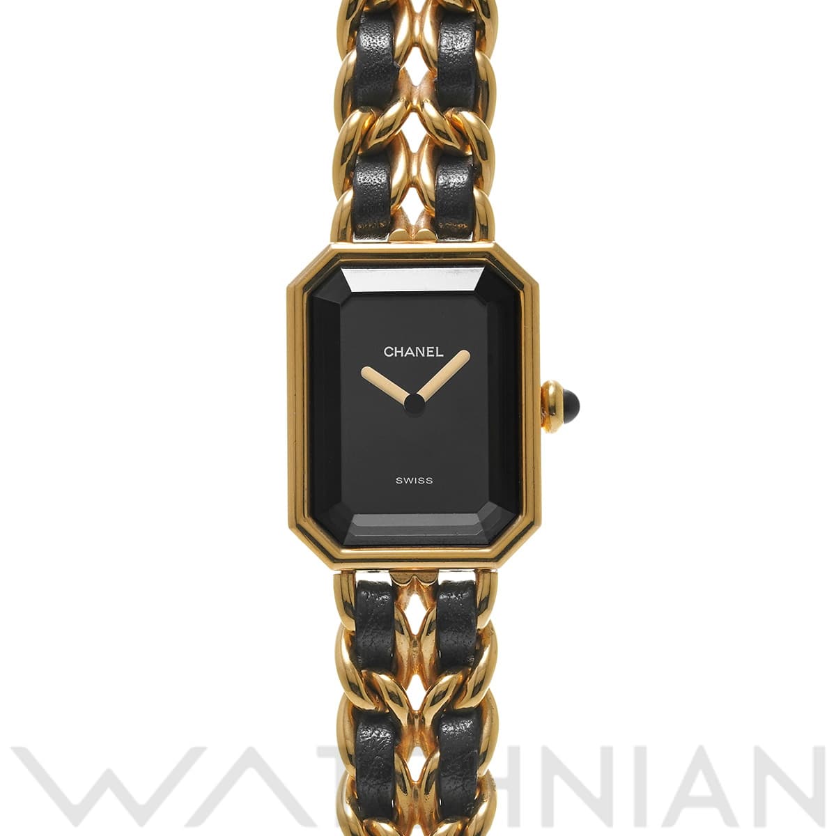 シャネル プルミエール M H0001 ブラック レディース 時計 【中古】【wristwatch】