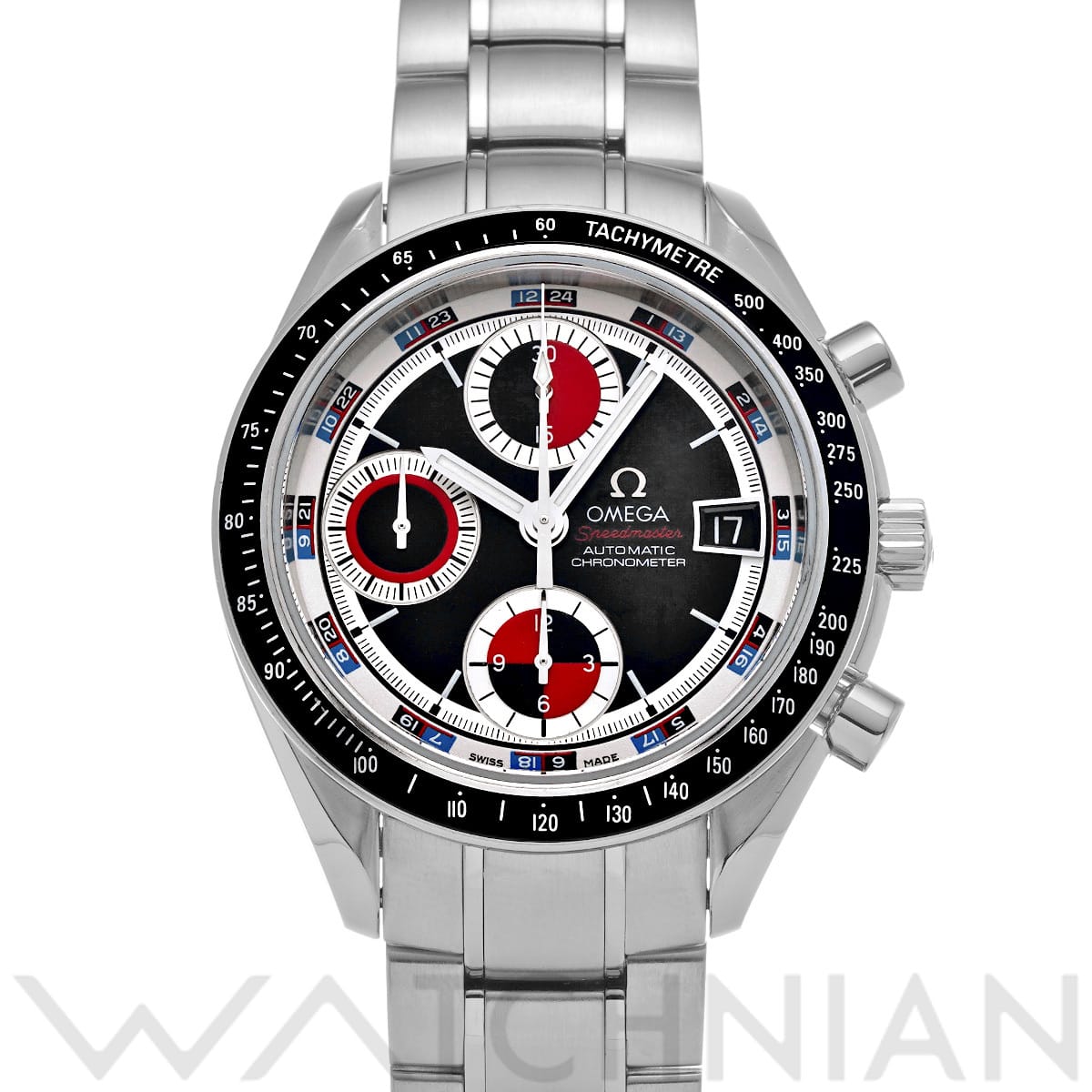 オメガ スピードマスター デイト 3210.52 ブラック/レッド メンズ 時計 【中古】【wristwatch】