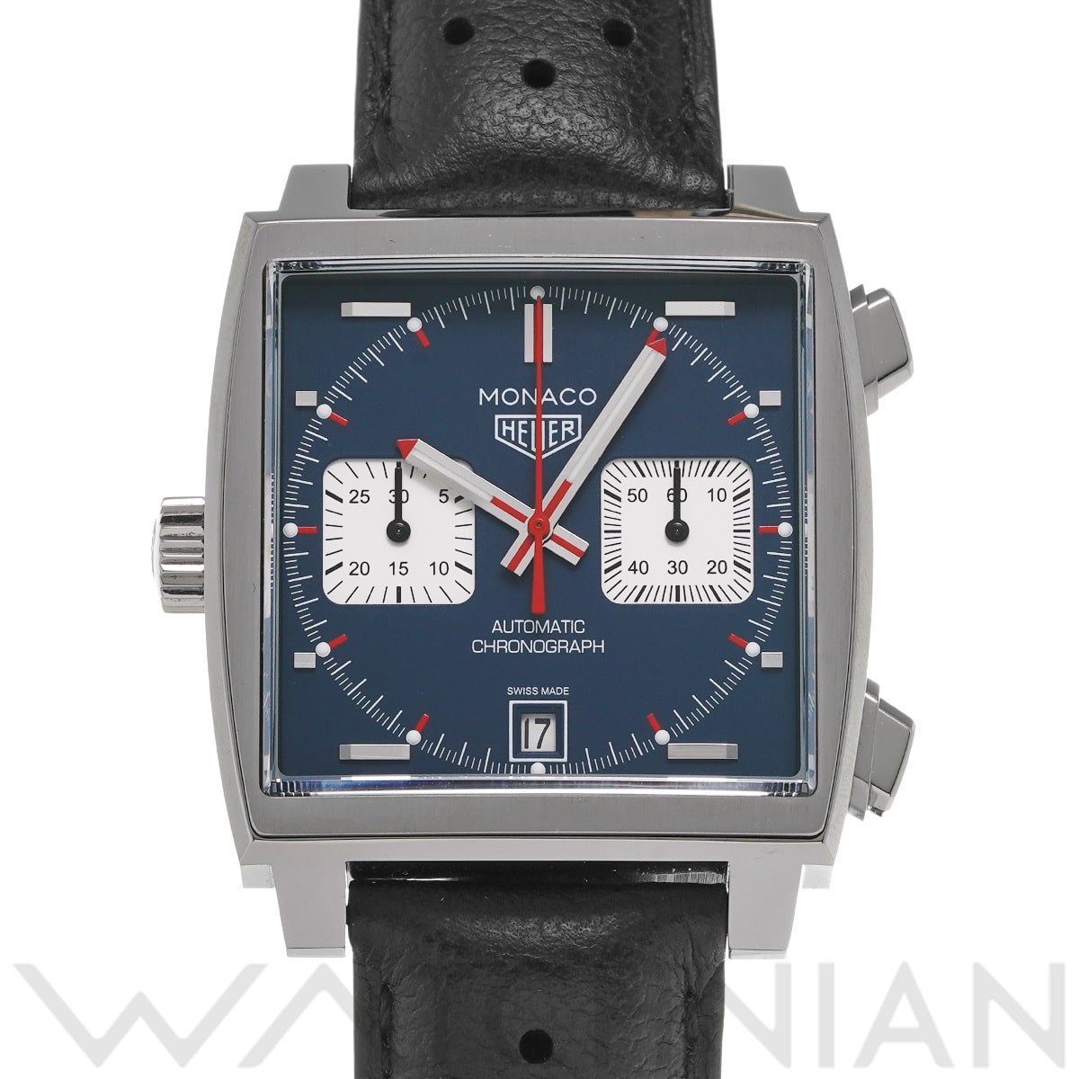 タグ ホイヤー モナコ キャリバー11 クロノグラフ スティーブ・マックイーン CAW211P.FC6356 ブルー/シルバー メンズ 時計 【中古】【wristwatch】