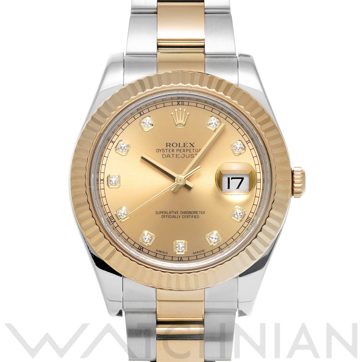 ロレックス デイトジャスト II 116333G シャンパン/ダイヤモンド メンズ 時計 【中古】【wristwatch】