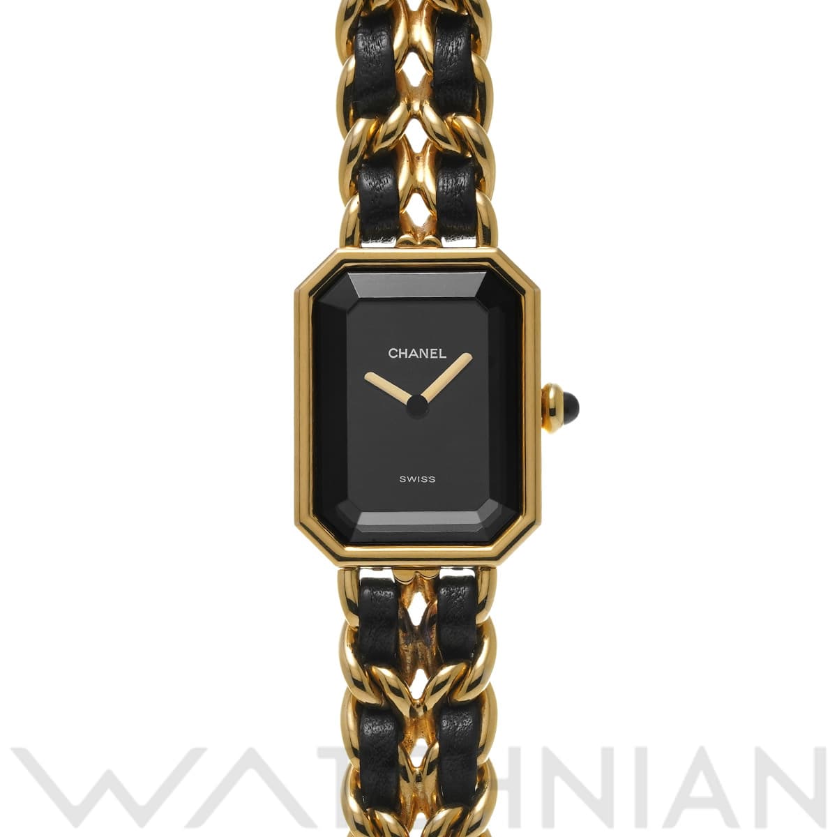 シャネル プルミエール M H0001 ブラック レディース 時計 【中古】【wristwatch】