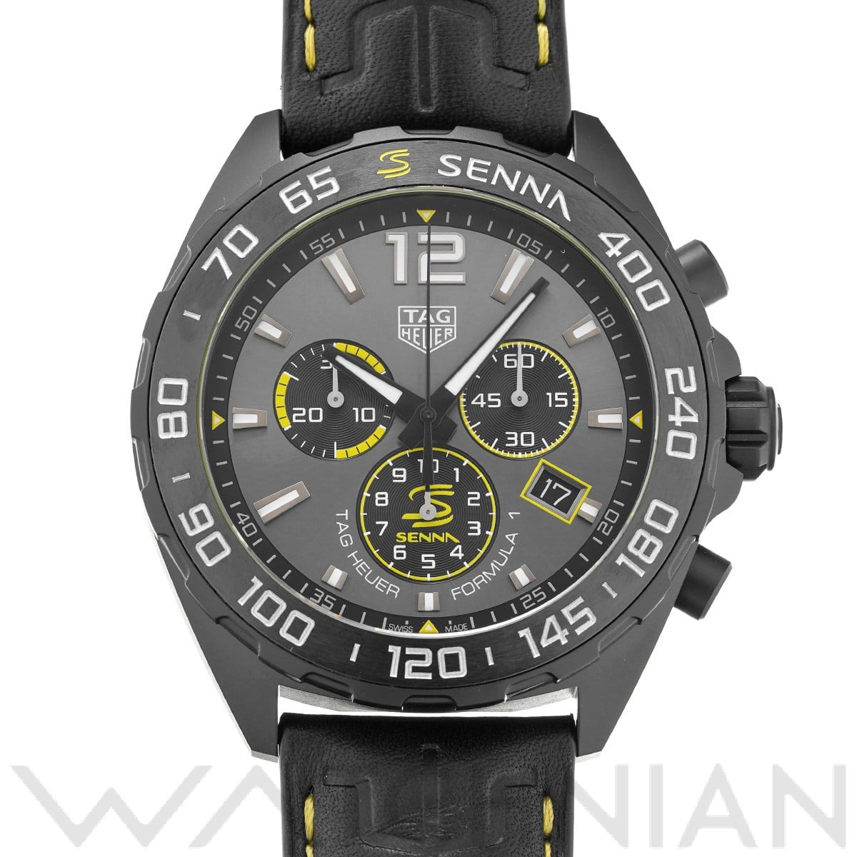 タグ ホイヤー フォーミュラ1 クォーツ クロノグラフ アイルトン・セナ CAZ101AJ.FC6487 グレー/ブラック メンズ 時計 【中古】【wristwatch】