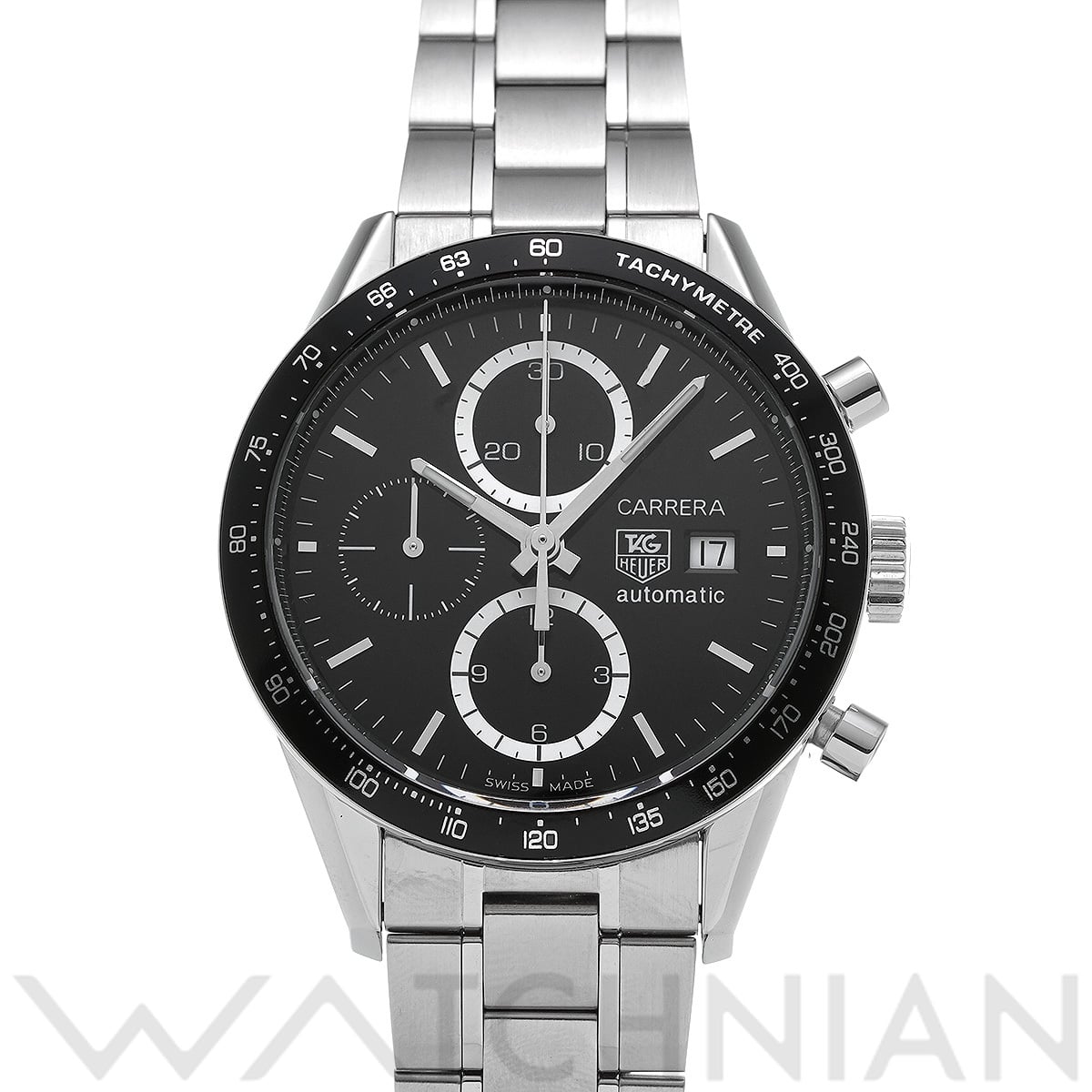 タグ ホイヤー カレラ キャリバー16 クロノグラフ CV2010.BA0786 ブラック メンズ 時計 【中古】【wristwatch】