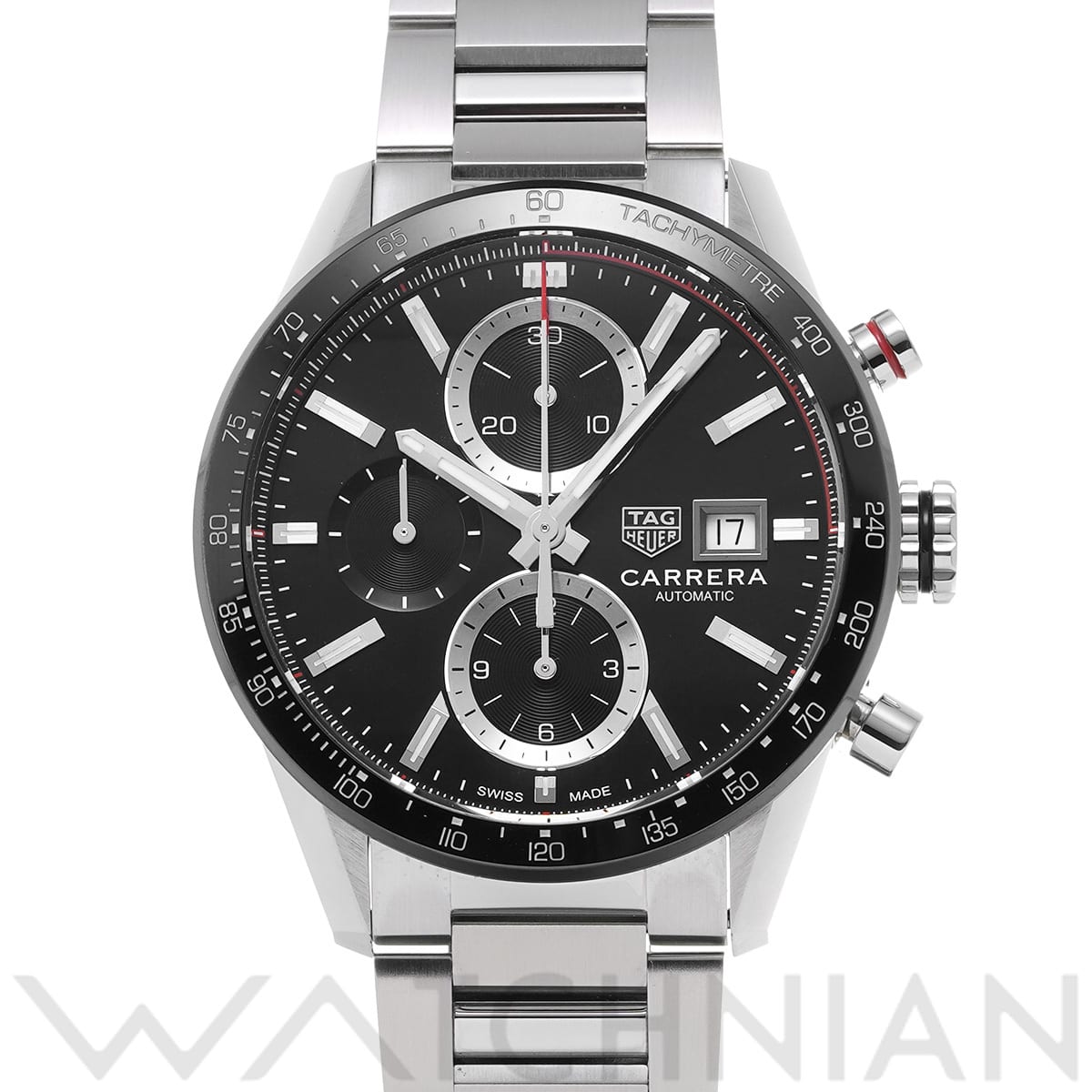 タグ ホイヤー カレラ キャリバー16 クロノグラフ CBM2110.BA0651 ブラック メンズ 時計 【中古】【wristwatch】