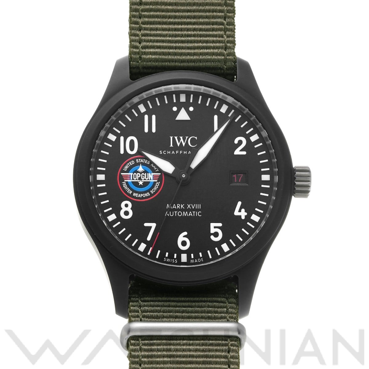 IWC パイロットウォッチ マーク XVIII トップガン SFTI IW324712 ブラック メンズ 時計 【中古】【wristwatch】