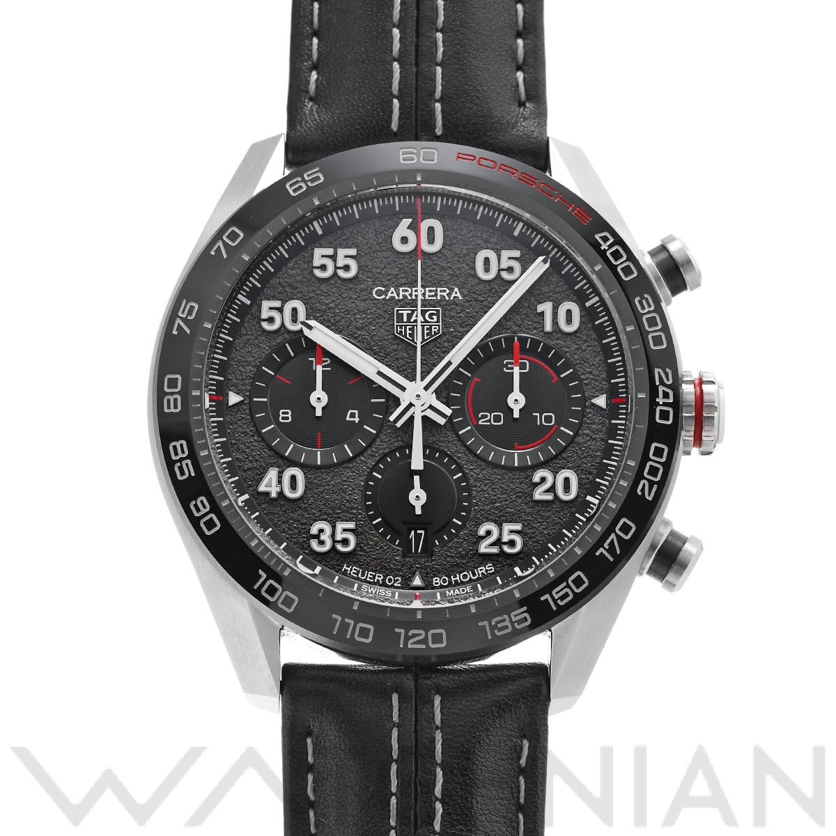 タグ ホイヤー カレラ キャリバー ホイヤー02 クロノグラフ ポルシェ CBN2A1F.FC6492 グレー/ブラック メンズ 時計 【中古】【wristwatch】