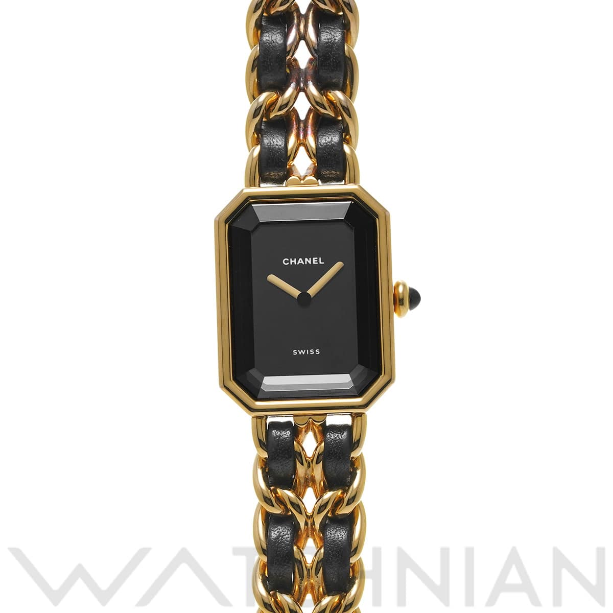 シャネル プルミエール M H0001 ブラック レディース 時計 【中古】【wristwatch】