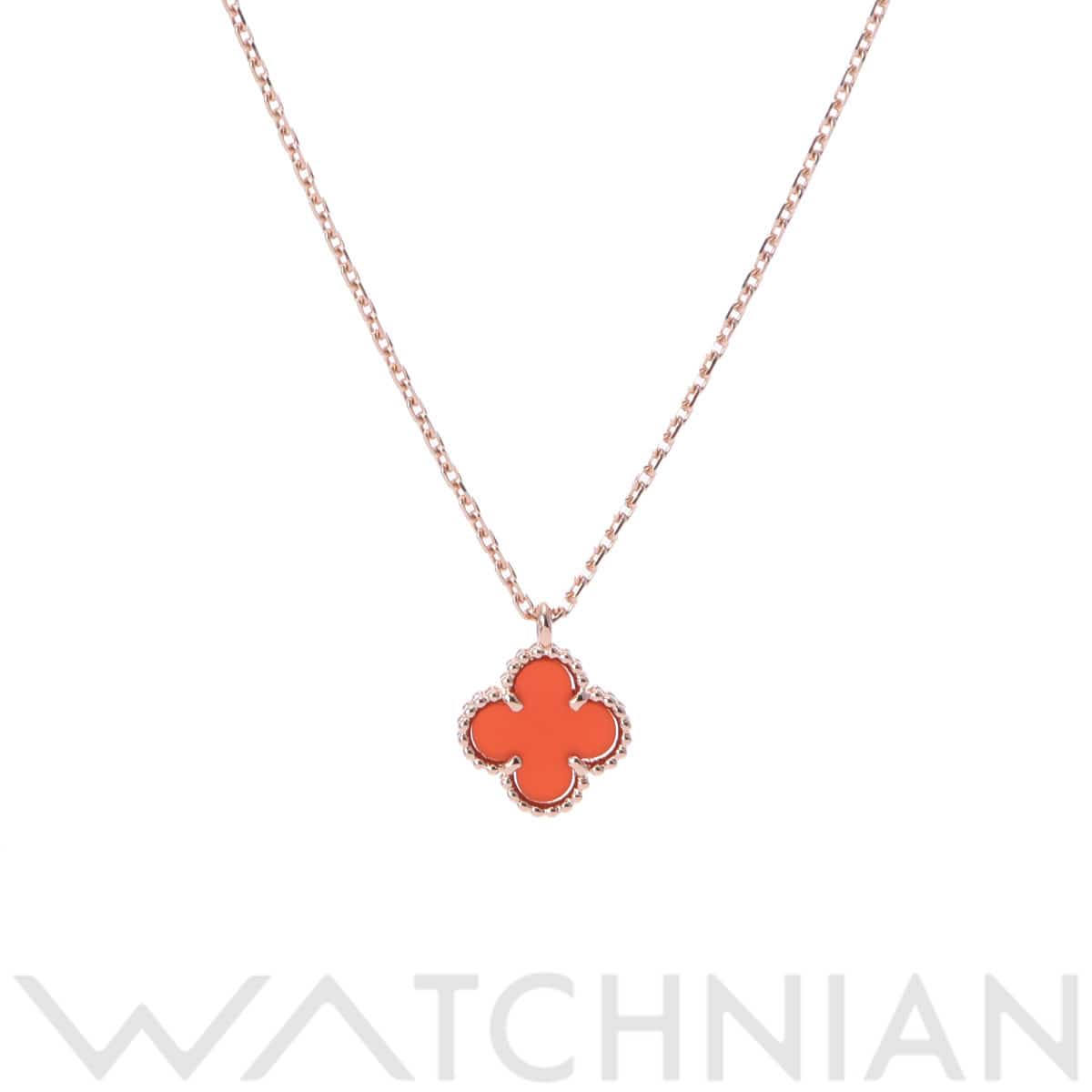 ヴァン クリーフ&アーペル スウィートアルハンブラ ネックレス ゴールド K18ピンクゴールド PG レディース ジュエリー 【中古】【jewelry】