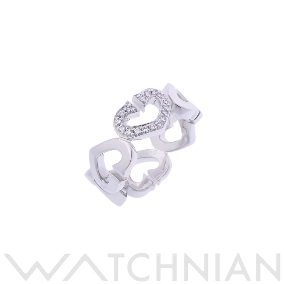 カルティエ Cハート リング #47 シルバー K18ホワイトゴールド WG レディース ジュエリー 【中古】【jewelry】