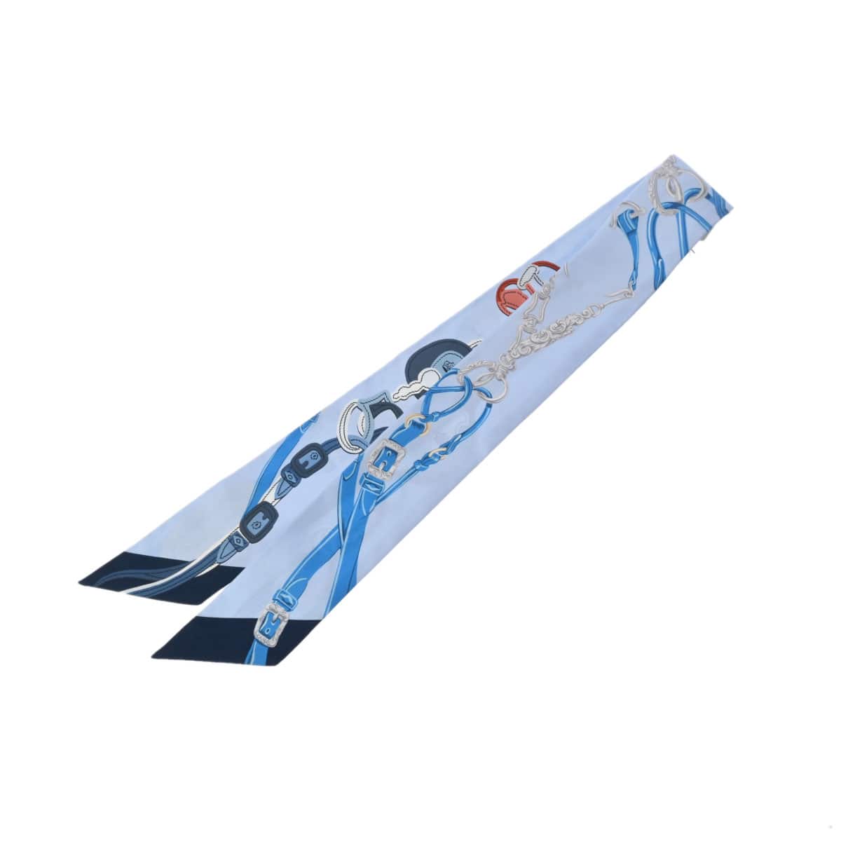 エルメス ツイリー BRIDES DE GALA APPLIQ ブルー 063940S シルク100％ レディース 【新品】【other】