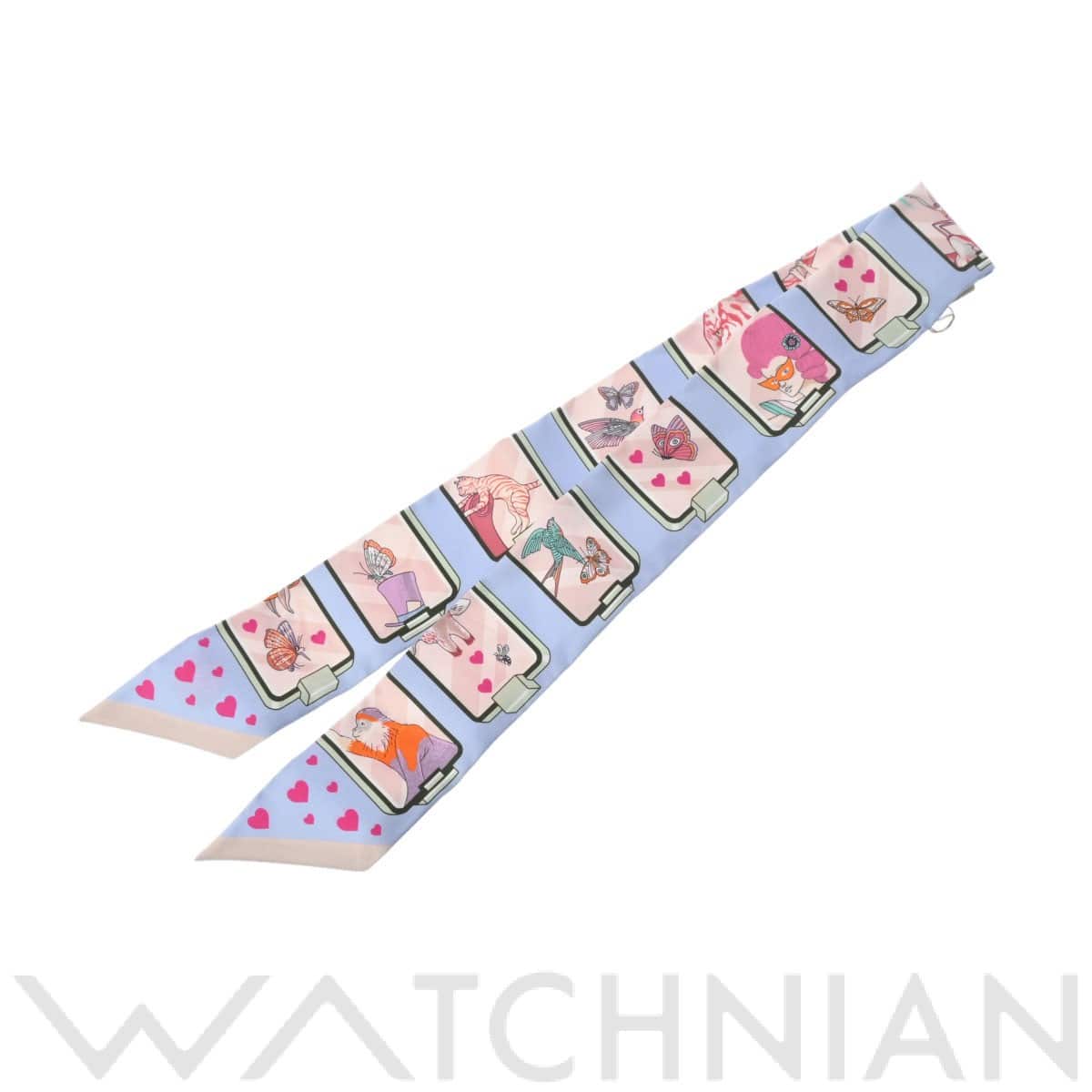 エルメス ツイリー HERMES STORY ブルー 063875S シルク100％ レディース 【新品】【other】