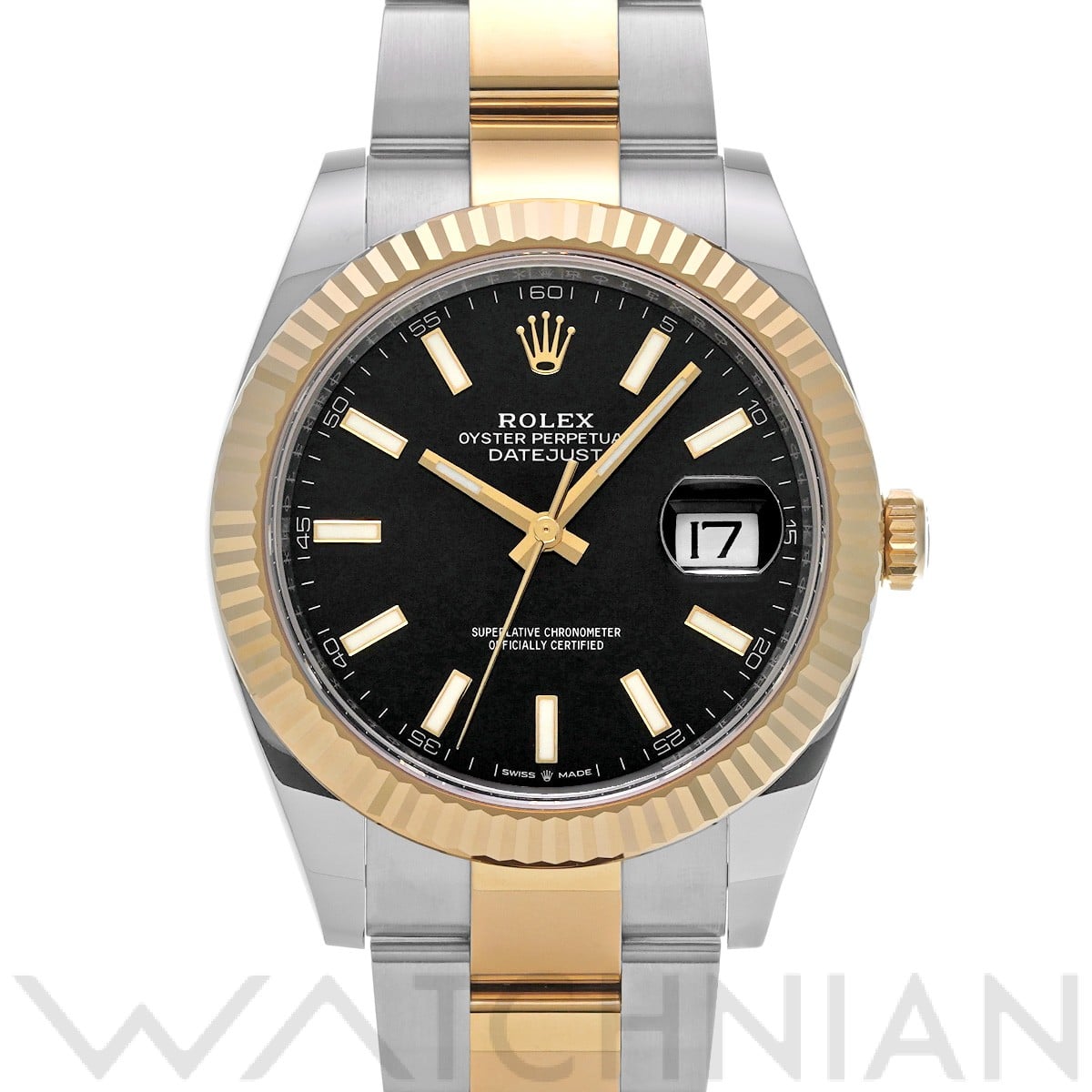 ロレックス デイトジャスト 41 126333 ブラック メンズ 時計 【中古】【wristwatch】