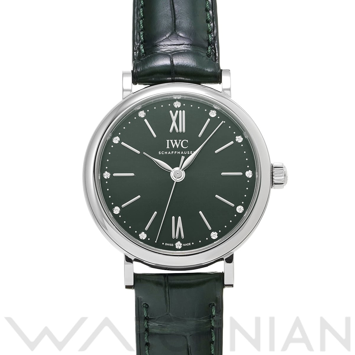 IWC ポートフィノ オートマティック 34 IW357405 グリーン/ダイヤモンド レディース 時計 【中古】【wristwatch】