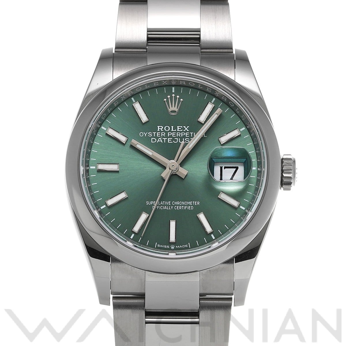 ロレックス デイトジャスト 36 126200 ミントグリーン メンズ 時計 【中古】【wristwatch】