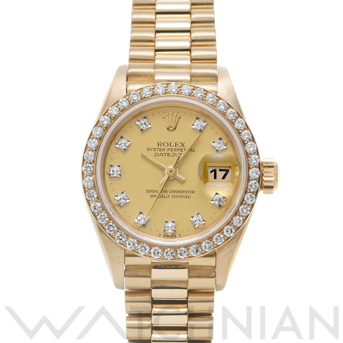 ロレックス デイトジャスト 69138G シャンパン/ダイヤモンド レディース 時計 【中古】【wristwatch】