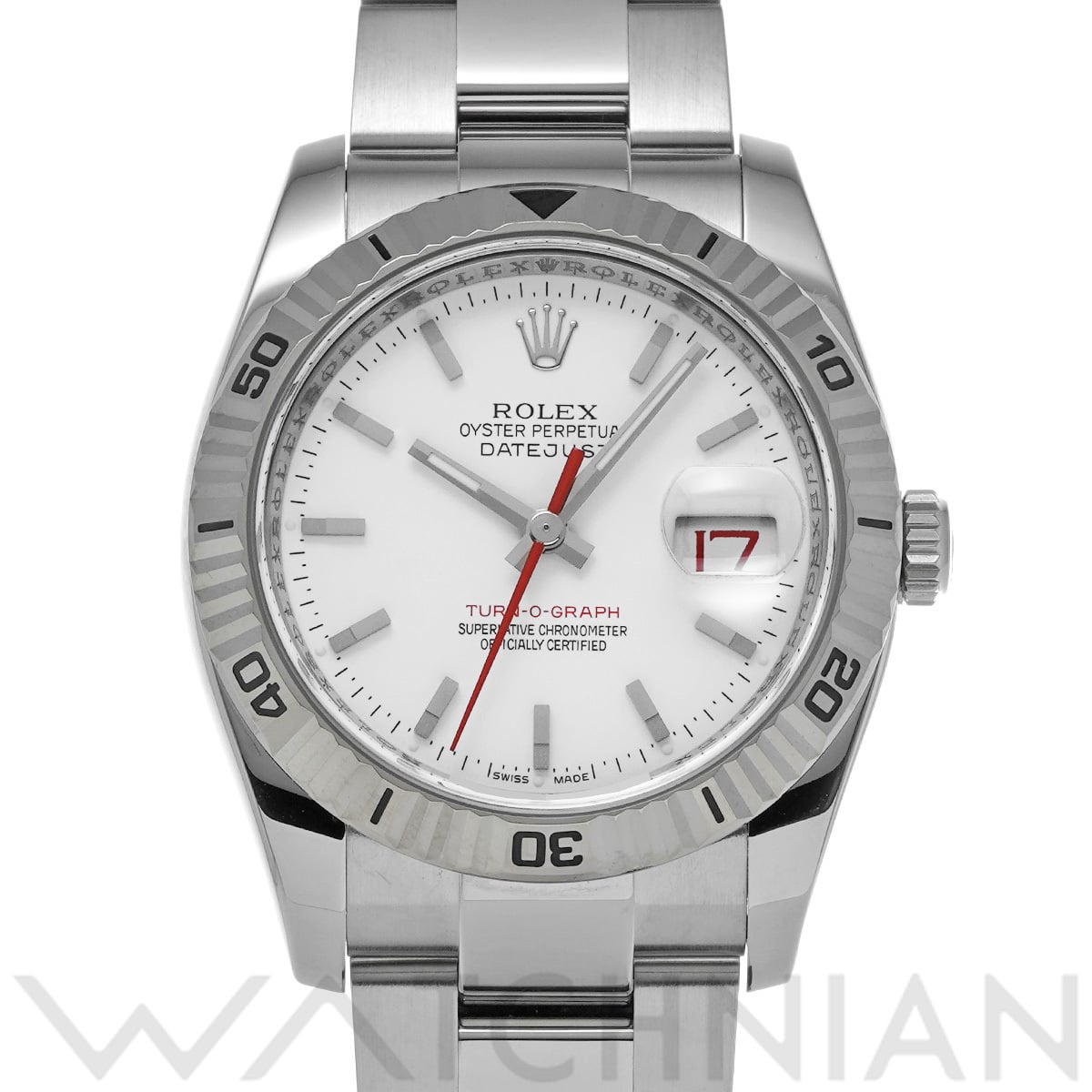 ロレックス デイトジャスト ターノグラフ 116264 ホワイト メンズ 時計 【中古】【wristwatch】